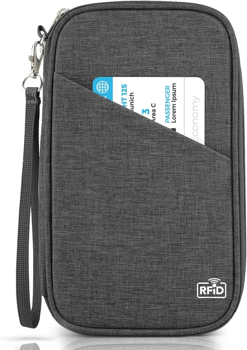 TOPBAG Passport Holder Family, Women RFID Blocking Passport Wallet, Travel Essentials Premium Wallets, Waterproof Passport Holders Bag for Men Traveling, Travel Document Organizer Credit Cards Case - Image 1